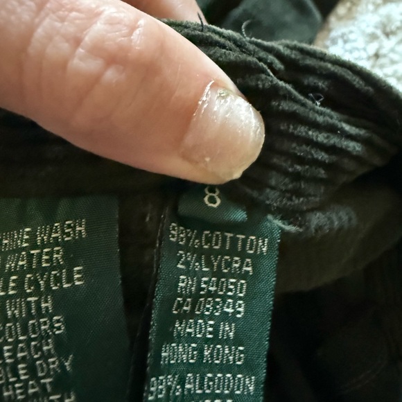 Dark Green Ralph Lauren designer highly waisted pants Cotton Blend Fabric - Picture 9 of 9